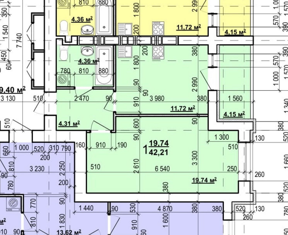 Продам 1 комнатную квартиру ЖК Мира-3, 43м2, ХТЗ VW Харків - зображення 2