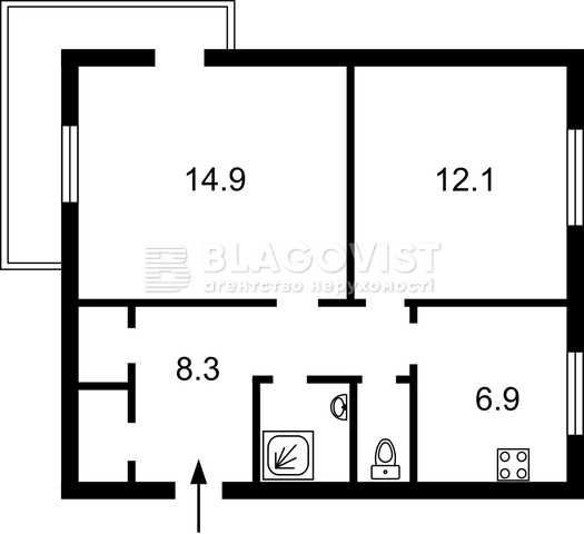 2-квартира.Вул.Радченка,8.Севастопольська площа Киев - изображение 3
