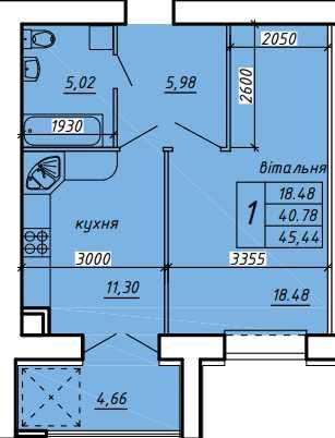 Продаж 1-кімнатної квартири в новобудові від забудовника, район Бам. Тернопіль - зображення 1