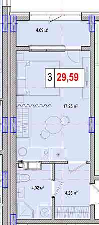 Студія з балконом Жуляни 2026 Киев
