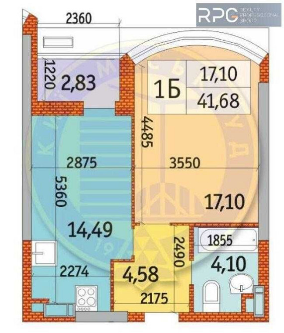 Продаж 1-к квартири в ЖК "Курнатовського", 42 м², Дніпровський р-н Киев - изображение 2