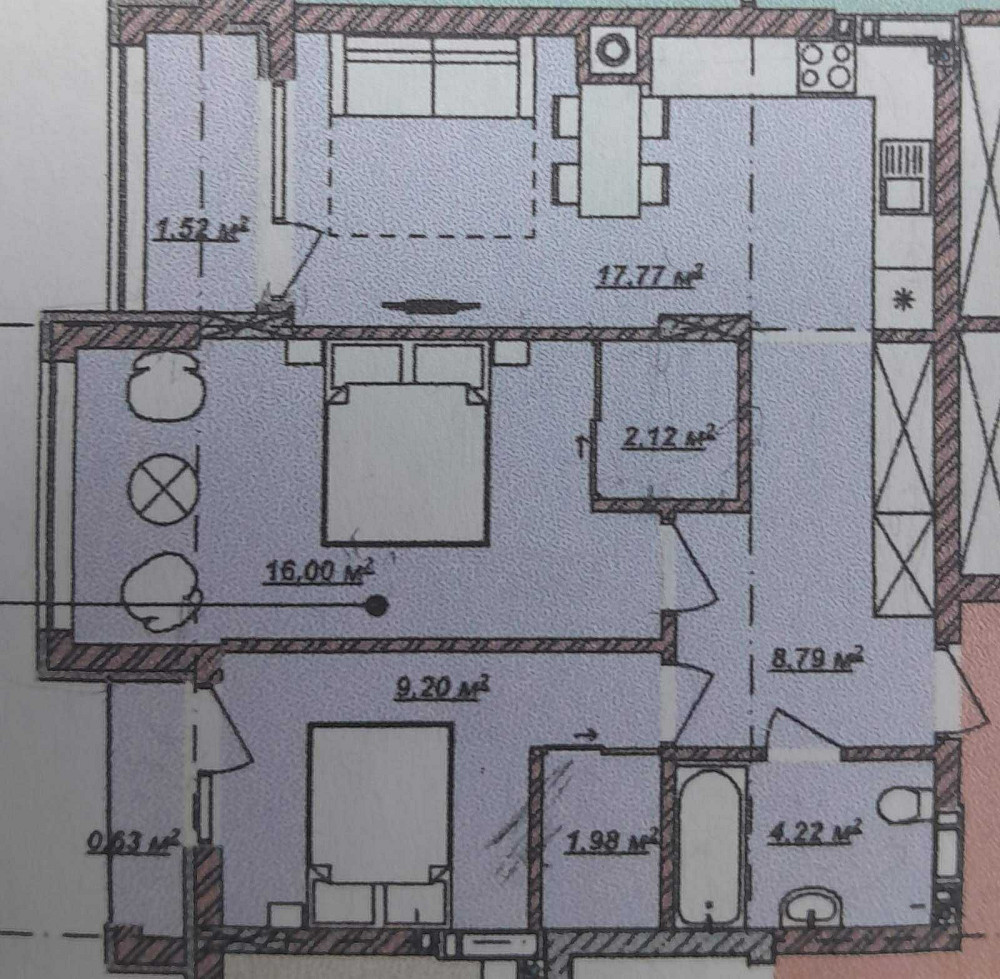 Продам 2-х кімн. ЖК Б_4/1-й будинок/62 кв.м.(Новий р-н, Боздош) Ужгород - изображение 4