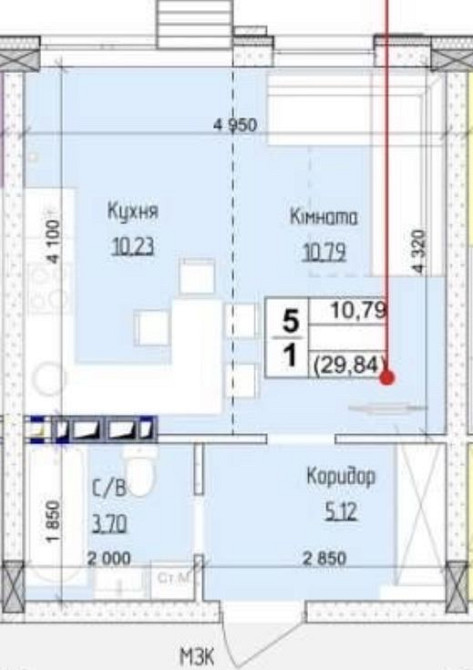 Продаж готовоі  1-к в ЖК Гостомель Сіті Гостомель - зображення 3