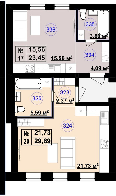 Акційна ціна!!! 600 долларів кв.м. 2 смарт квартири Крюківщина - зображення 6