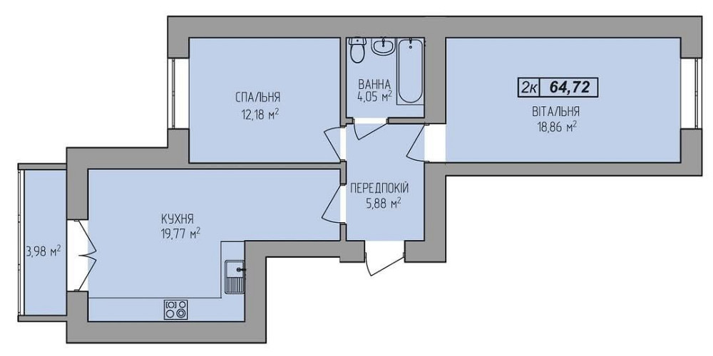 Двокімнатна квартира, програми постанови, єОселя Ивано-Франковск - изображение 5