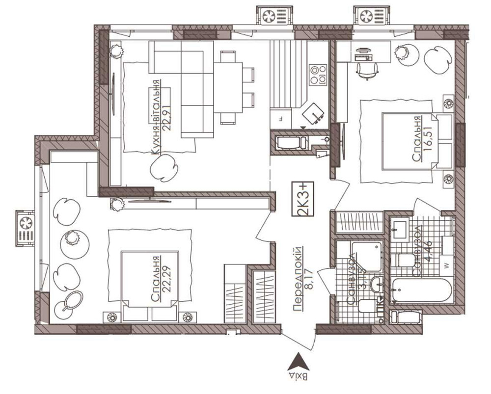 Краща ціна! 2-кімнатна квартира з краєвидом, Камертон, центр Киев - изображение 2
