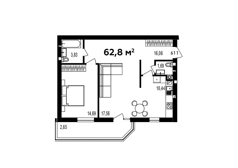 Продається 2-х кімнатна квартира в готовому будинку на етапі здачі. Крихівці - зображення 4