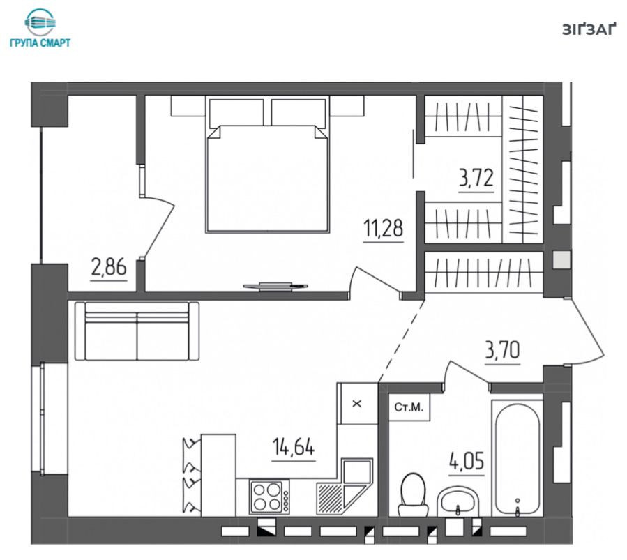 ! 1К ОСТАННЯ в зданому будинку! Від забудовника Берестя - зображення 2