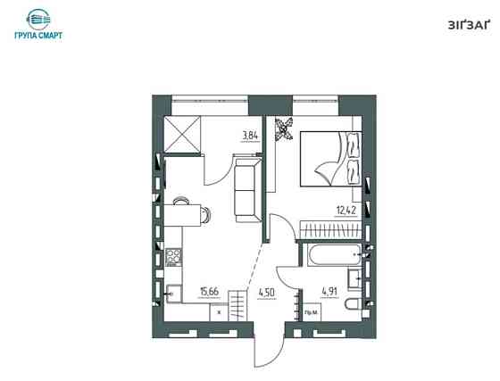 1К квартира від забудовника! Внесок від $9 000, гнучкі умови оплати 
