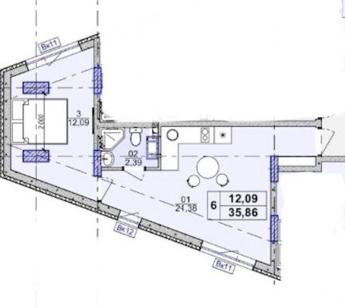 Акція! Стильна квартира з цікавим плануванням 36м2 (без комісії) Киев - изображение 6