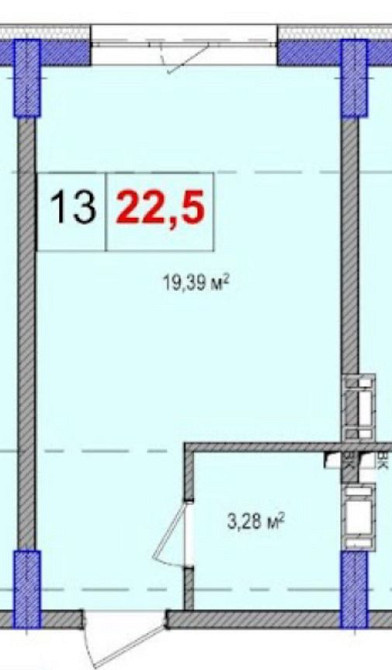 Квартира студія за чудовою ціною в Соломʼянському районі! Киев - изображение 1