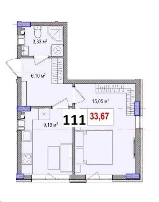 Продам однокімнатну квартиру Теремки 2, поруч ТРЦ Республіка Киев - изображение 2