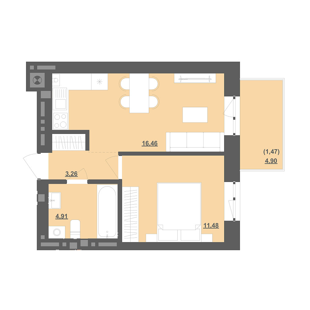 Продаж(Єоселя) 1-кімнатної квартири 37 м2 Пустомити (9км.від Львова) Пустомыты - изображение 2