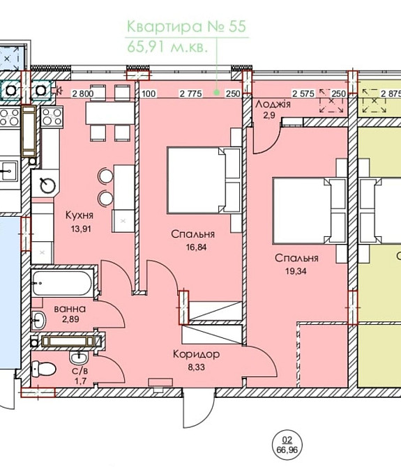 Без комісії! Продаж 2 кім. квартира 65м. зданий новобуд Львів Дубляни. Дубляны (Самборский р-н) - изображение 4