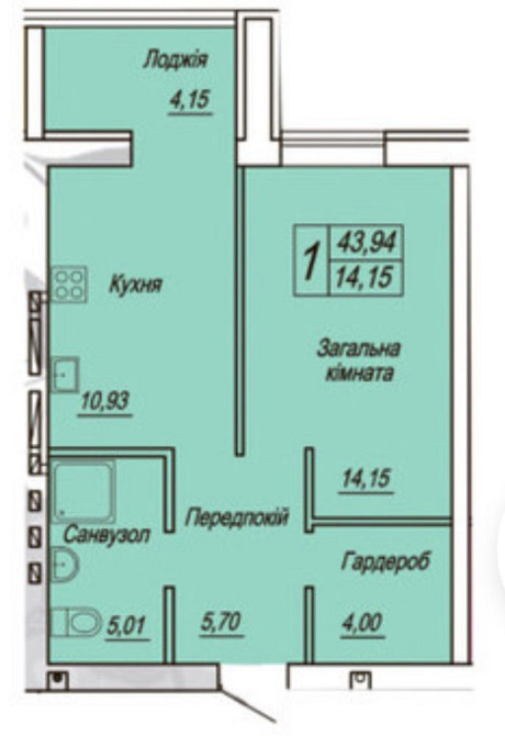 Продаж однокімнатної квартири Домашній 2 Житомир - изображение 3