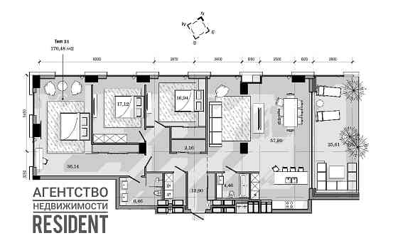 ЖК Маяк 170 м2. Башни Nebo Новодворянский Фестивальный Loft White К12 Дніпро