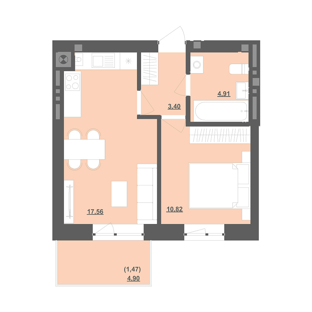Продаж (Єоселя) 1-кімнатної квартири 38 м2 Пустомити (9км.від Львова) Пустомыты - изображение 2