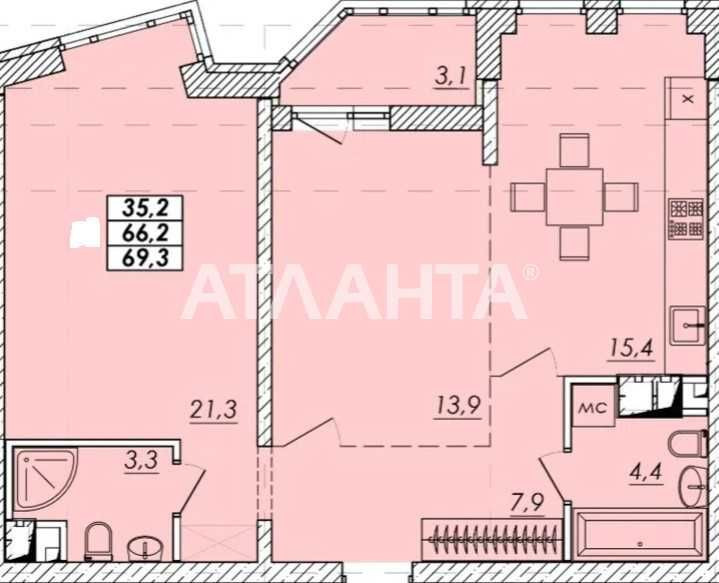 2-ком квартира без ремонта ЖК Прохоровский Квартал рядом центр Одессы Одеса - зображення 2
