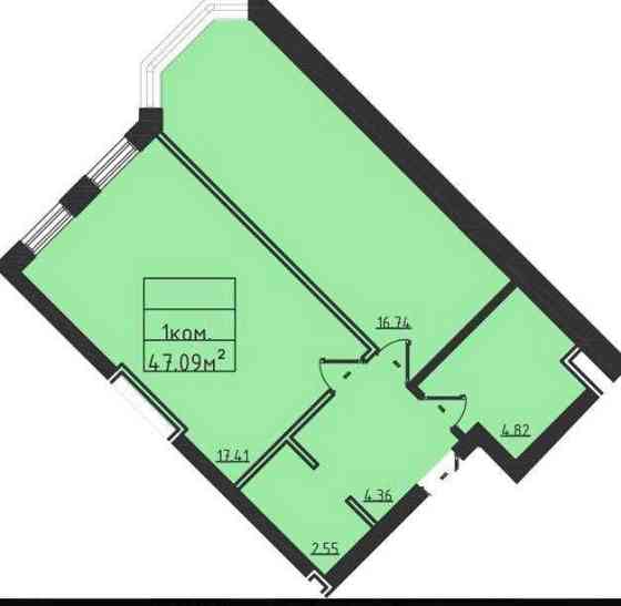 Однокомнатная квартира, 1 линия море, новый ЖК, газ.котел Одеса
