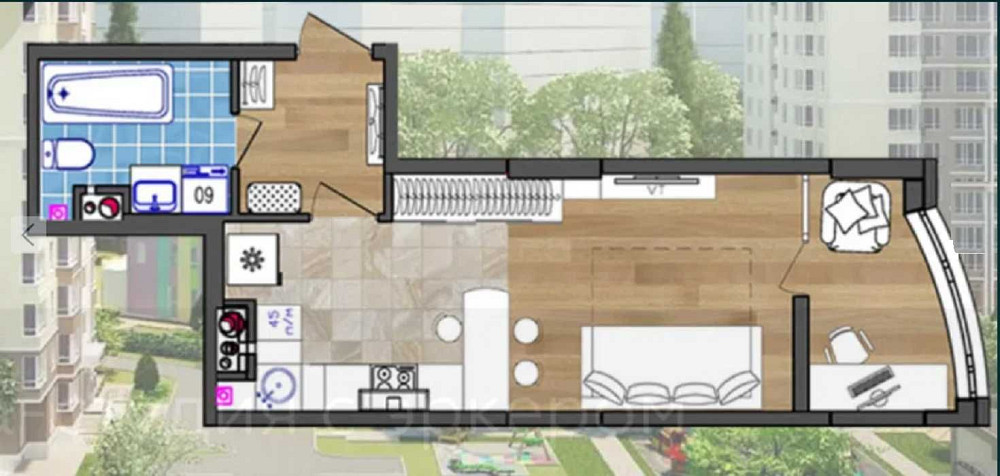 У продажу квартира в ЖК Сан сіті - будинок з паркінгом ! Одеса - зображення 5