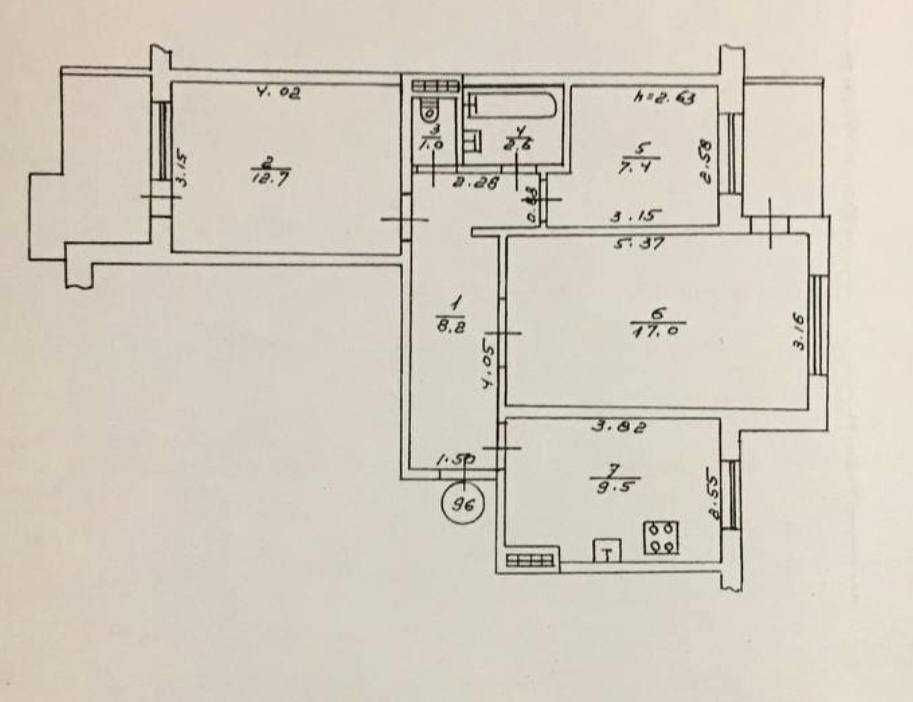 Трешка ,6/9 этаж,63м / Чешка на Таироа Глушко Одеса - зображення 3
