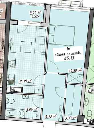 1-комн квартира с прямым видом на море в ЖК Атмосфера Одеса