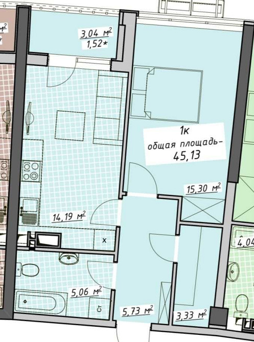 1-комн квартира с прямым видом на море в ЖК Атмосфера Одеса - зображення 2