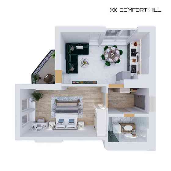 Продаж 1 кім квартири 48,8 м.кв, БЕЗ КОМІСІЇ, доступне Розтермінування Львів