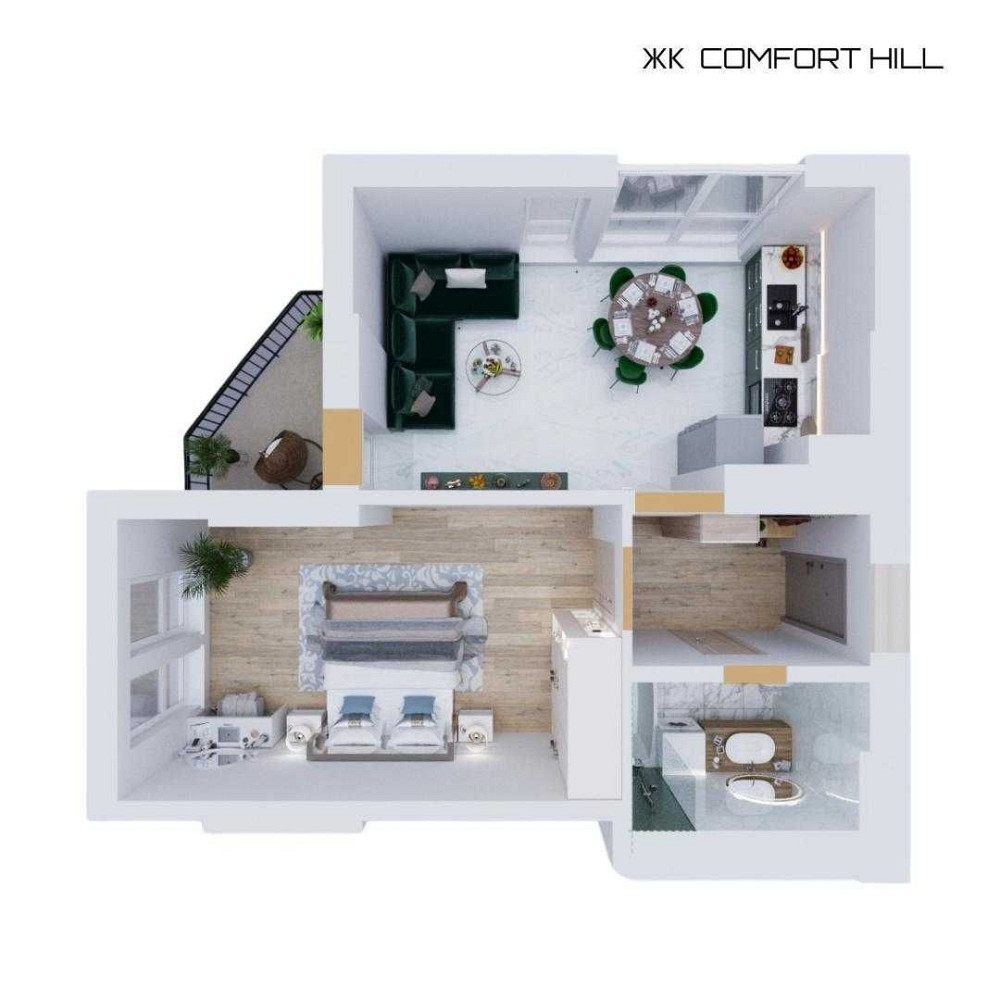 Продаж 1 кім квартири 48,8 м.кв, БЕЗ КОМІСІЇ, доступне Розтермінування Львів - зображення 2