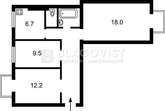 Трикімнатна сталінка  Печерськ ст.М"Кловська" Киев