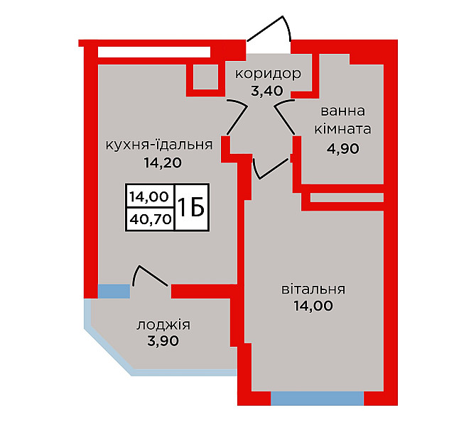 Продаж 1-к квартири 40м2, новий ЖК «Варшавський мікрорайон», без% Тернопіль - зображення 2