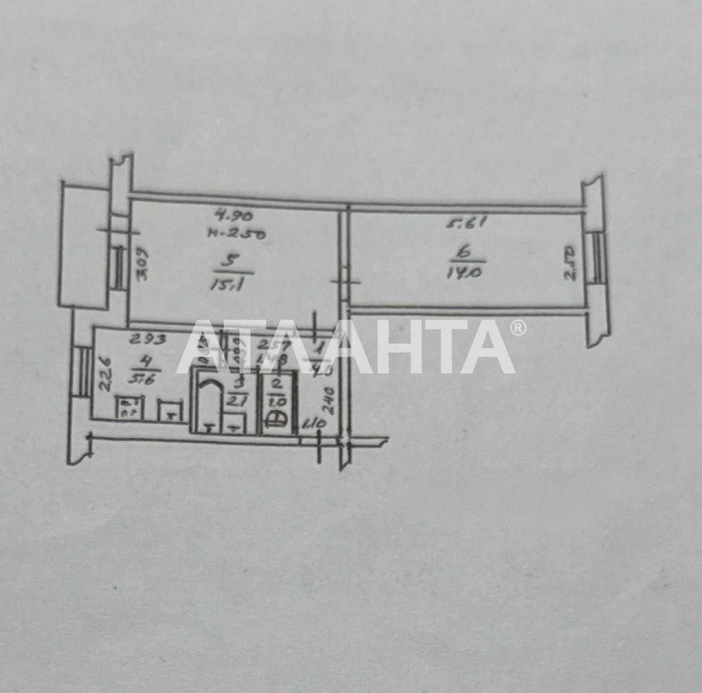 Двухкомнатная квартира в центре посёлка Котовского! Одеса - зображення 5