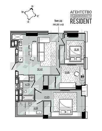ЖК Маяк 99 м2. Башни Nebo Новодворянский Комфорт Сити Loft White К12 Дніпро