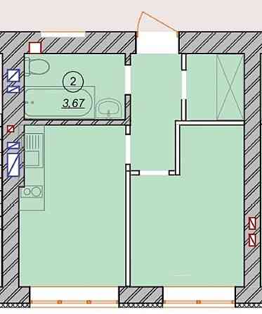 Без комісії! Єоселя!Однокімнатна квартира в зданому будинку! Ірпінь