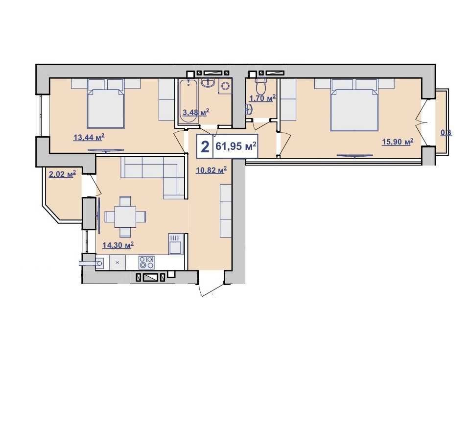 Вигідна ціна за 2к квартиру, 4й поверх. Ивано-Франковск - изображение 2