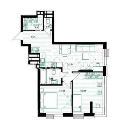 Продаж 2к квартири (65м2) в ЖК Creator city/Unit home/вул.Дегтярівська Киев