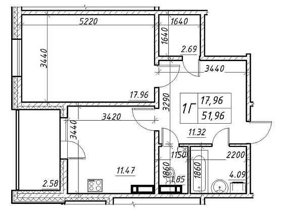 1к 51.96м з рем. Коноплянська,22Б ЖК Навігатор2 м Мінська 10хв Єоселя! Киев