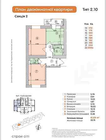 Продаж 2к квартири в ЖК Голосіївська Долина Киев