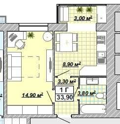 Дешево, Центр, кращий район, Княгинен, 1к., квартира Ивано-Франковск - изображение 1