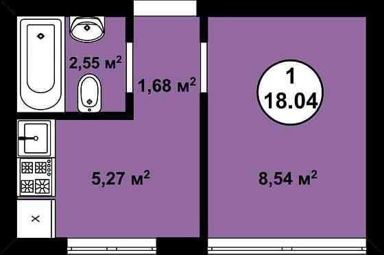 Встигни‼️Остання квартира за такою ціною! Від забудовника, без %,18 м2 Софиевская Борщаговка