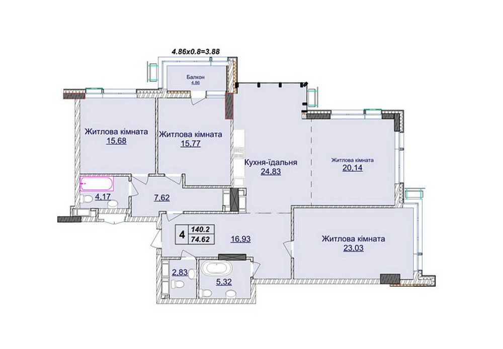 БЕЗ% Продаж 140 м2, 4к, ЖК Новопечерские Липки, Верхогляда 7 Киев - изображение 4
