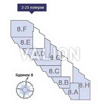 Продаж 1 кімнатної квартири в ЖК "Зарічний", будинок 8 Киев