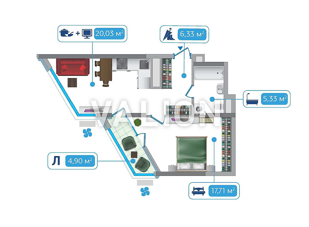 Продаж 1 кімнатної квартири в ЖК "Зарічний", будинок 8 Киев - изображение 5