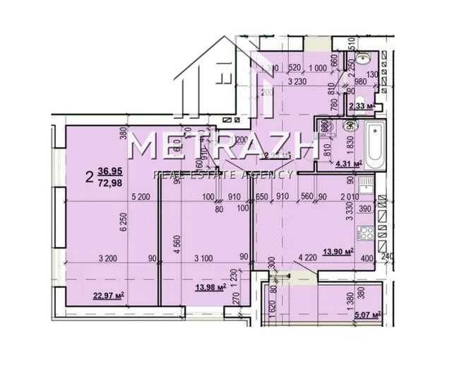 Продам 2к    квартиру  74 м2  в ЖК МИРА 3  ( 16207 ) Харьков - изображение 8