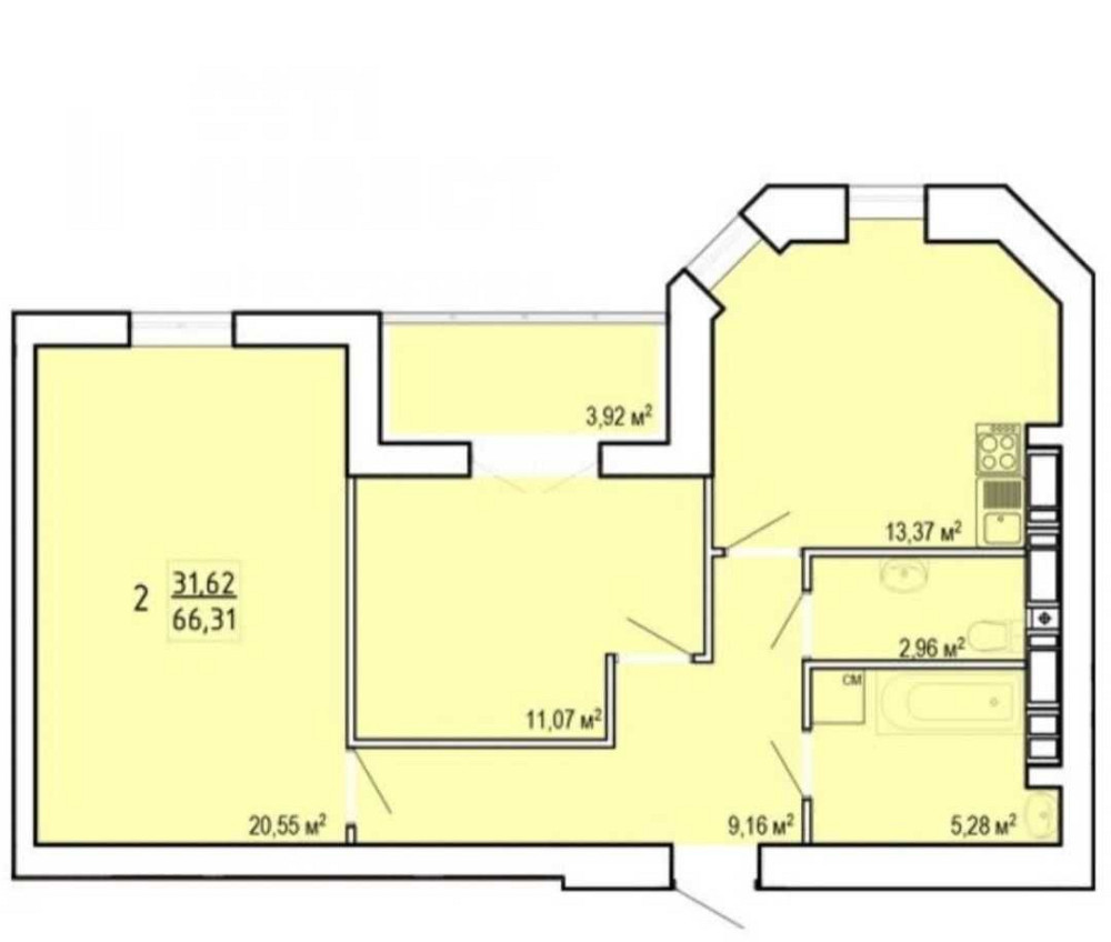 ХОРОШАЯ ЦЕНА! Продам 2 комн. квартиру 66м2 ЖК Сокольники, ЦЕНТР AB Харьков - изображение 1