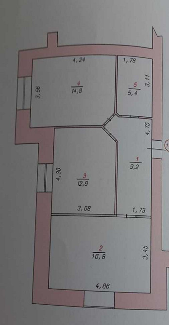 2к  Виставка, ЖК Брістоль,11/11, 59,1м2,здана НБ,Пропозиція на Мільйон Хмельницкий - изображение 3