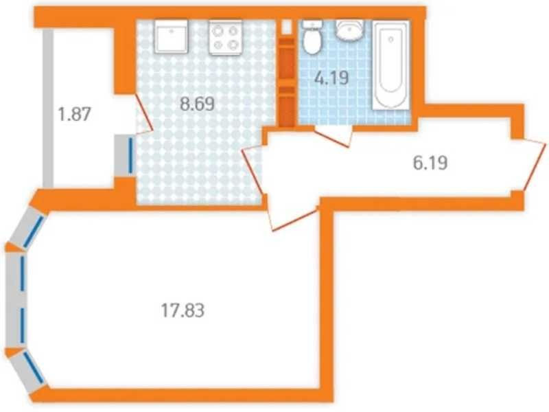 БЕЗ КОМІСІЇ!
Продаж  1-кімнатної  квартири з гарним видом на місто! Киев - изображение 7