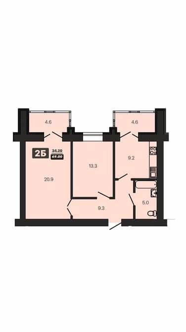 Продаж 2-х кімнатної квартири в Центрі Черкаси - зображення 2