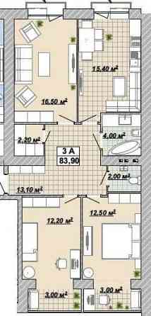 Дешево,  Центр,3-кімн.,82м.кв,по Княгинен(Галицька) Ивано-Франковск