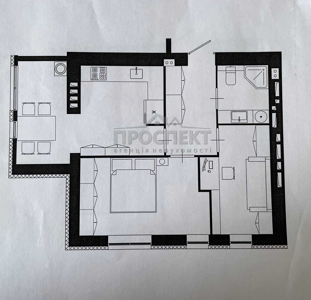 Квартира з можливістю перепланування в 2х.кімнатну. Лагуна Черкассы - изображение 8